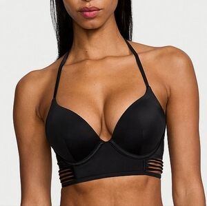 Victoria's Secret Bombshell Black Strappy Bikini Top 34D